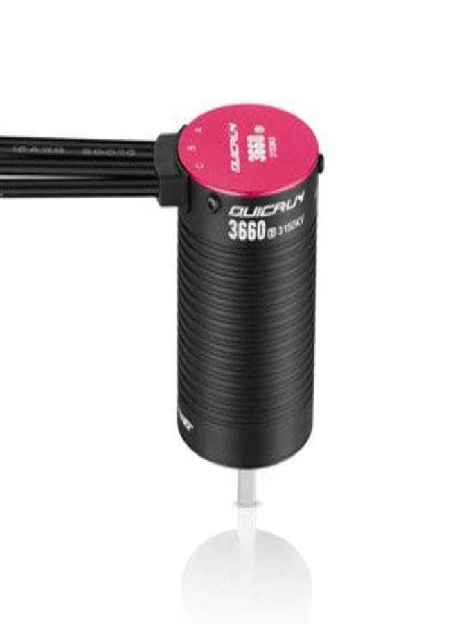 محرك HOBBYWING QUICRUN 3660SL أسود G2 (محرك Quicrun 3660-3700KV SL G2)